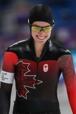 Canada's Brianne Tutt flashes a smile before competing in the Ladies' 1,500m race. (Photo: Greg Kolz)