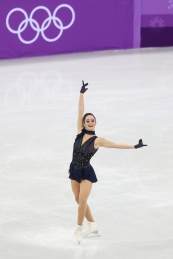 Kaetlyn Osmond channelled Edith Piaf during the Figure Skating Team Event. (Photo: Greg Kolz)