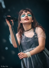 CHVRCHES performing at RBC Ottawa Bluesfest on July 4, 2019.